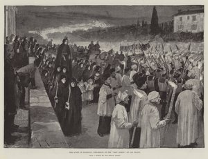 La reine à Florence, procession du Gesu Morto à San Felice